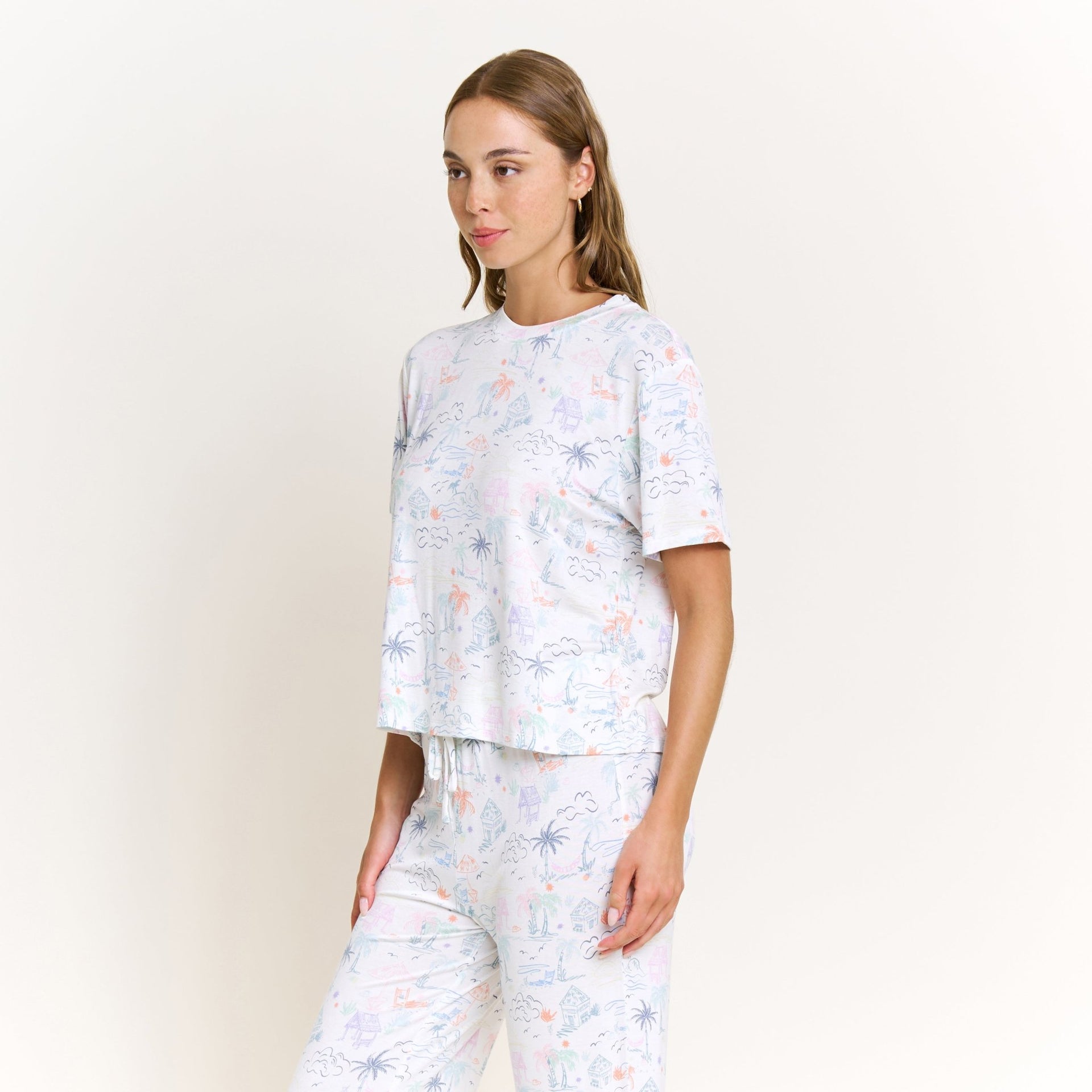All American Tee Pant Set in Multi Beach Resort - Sleepwear & Loungewear -
