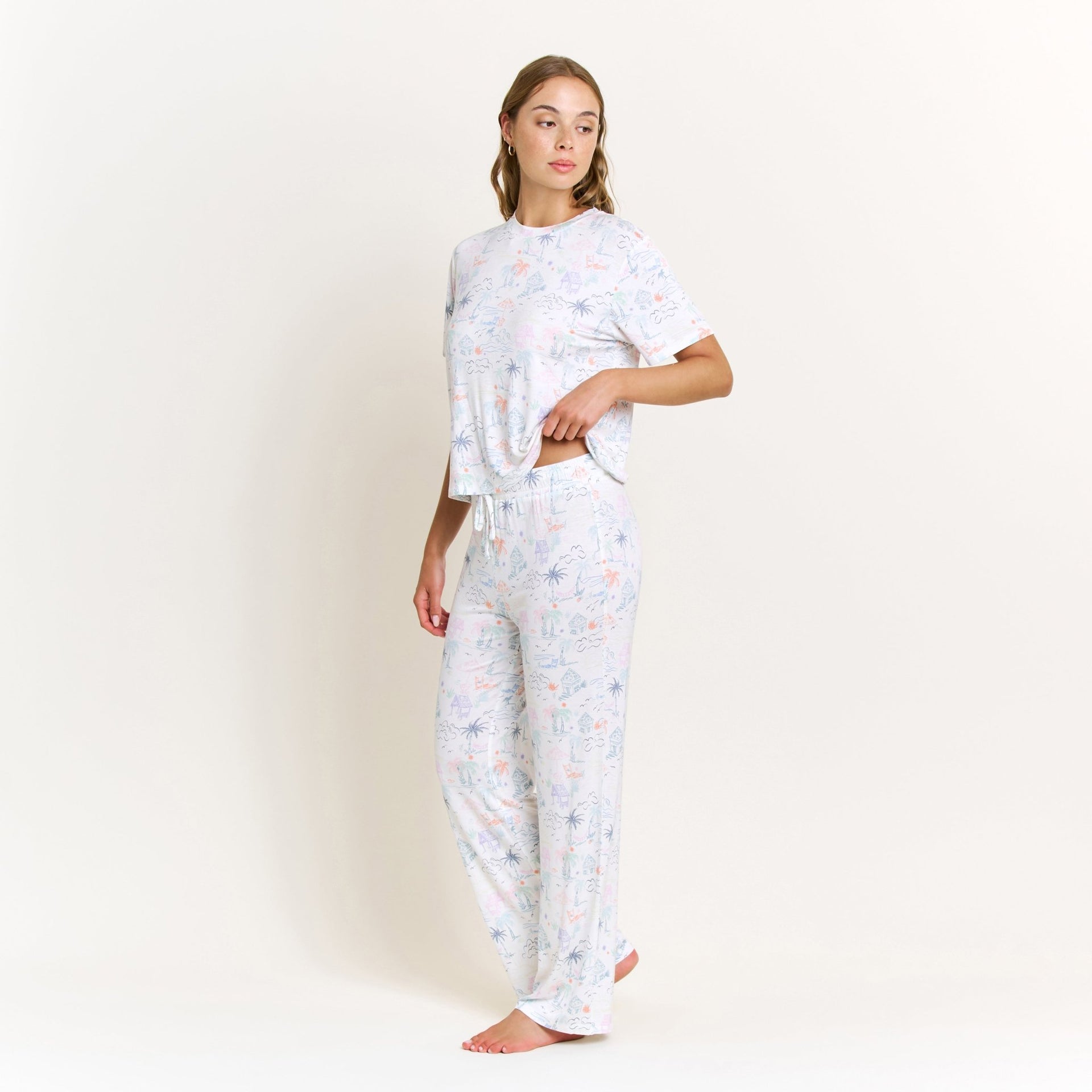 All American Tee Pant Set in Multi Beach Resort - Sleepwear & Loungewear -