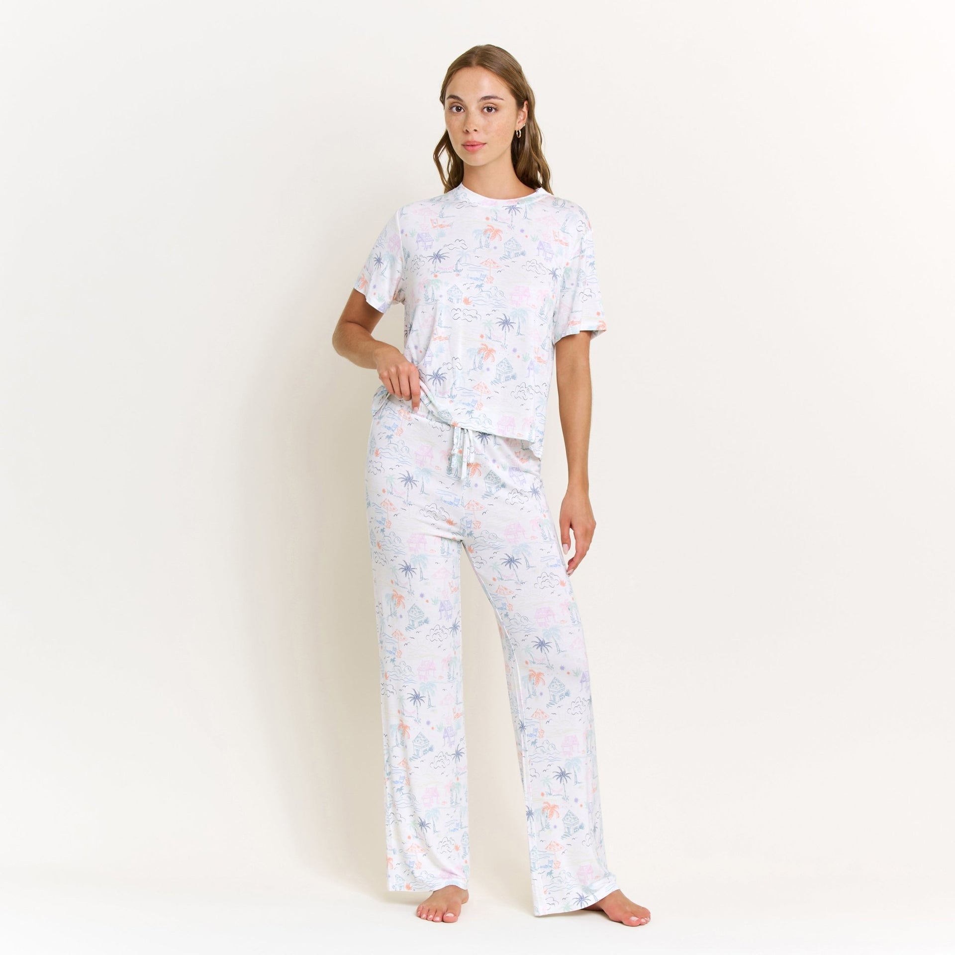 All American Tee Pant Set in Multi Beach Resort - Sleepwear & Loungewear -