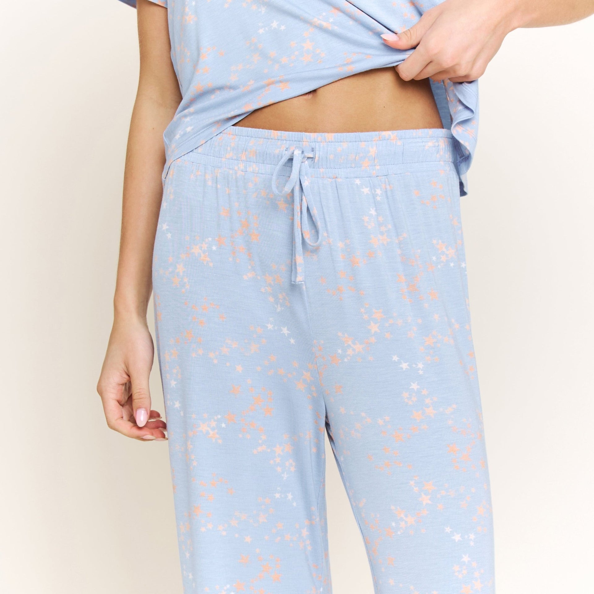 All American Tee Pant Set in Periwinkle Stars - Sleepwear & Loungewear -