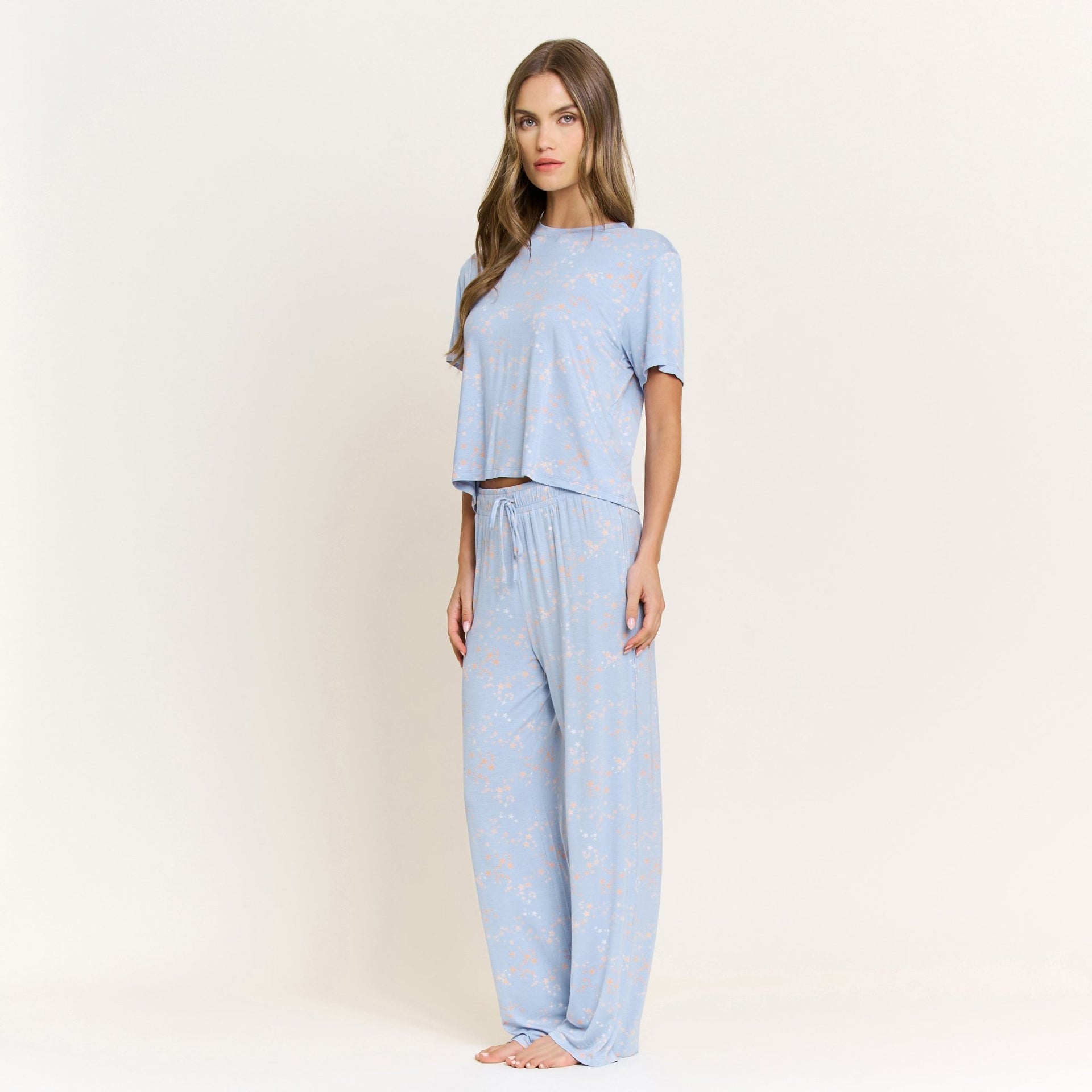 All American Tee Pant Set in Periwinkle Stars - Sleepwear & Loungewear -