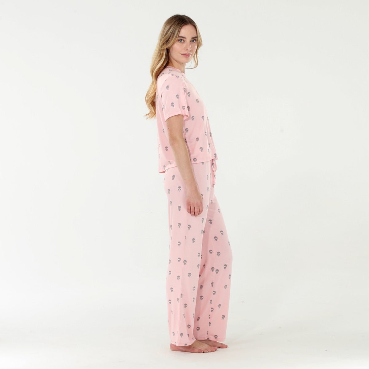 All American Tee Pant Set In Starbird Skulls - Sleepshirt+Pants -