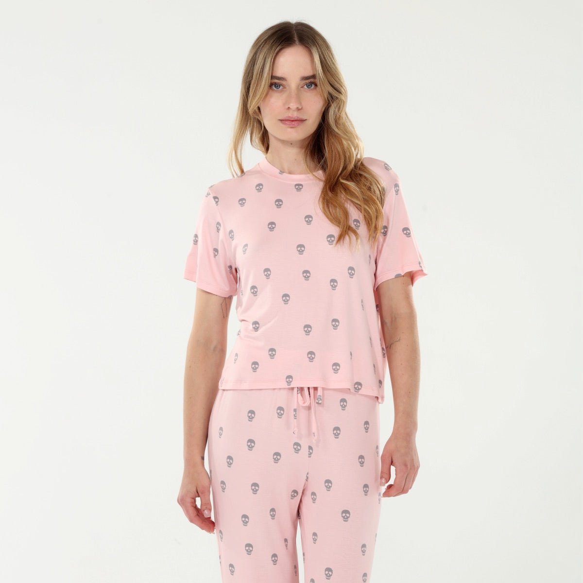 All American Tee Pant Set In Starbird Skulls - Sleepshirt+Pants -