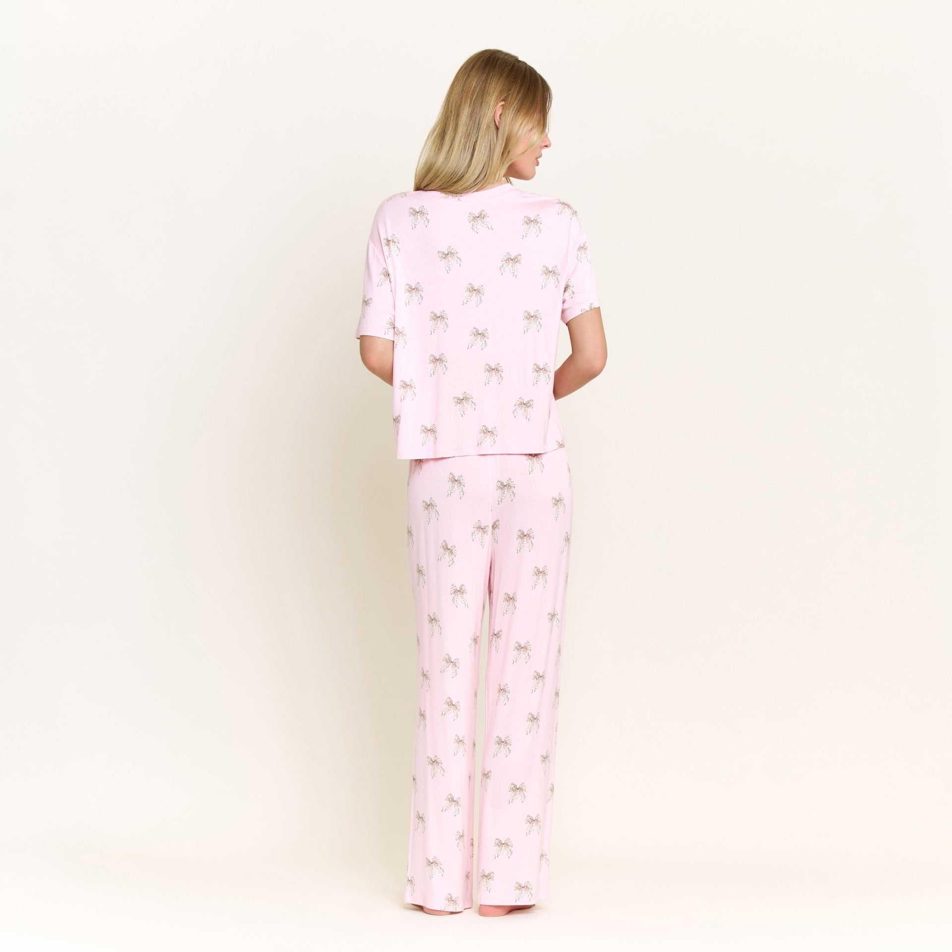 All American Tee Pant Set in Sweetheart Bows - Sleepwear & Loungewear -