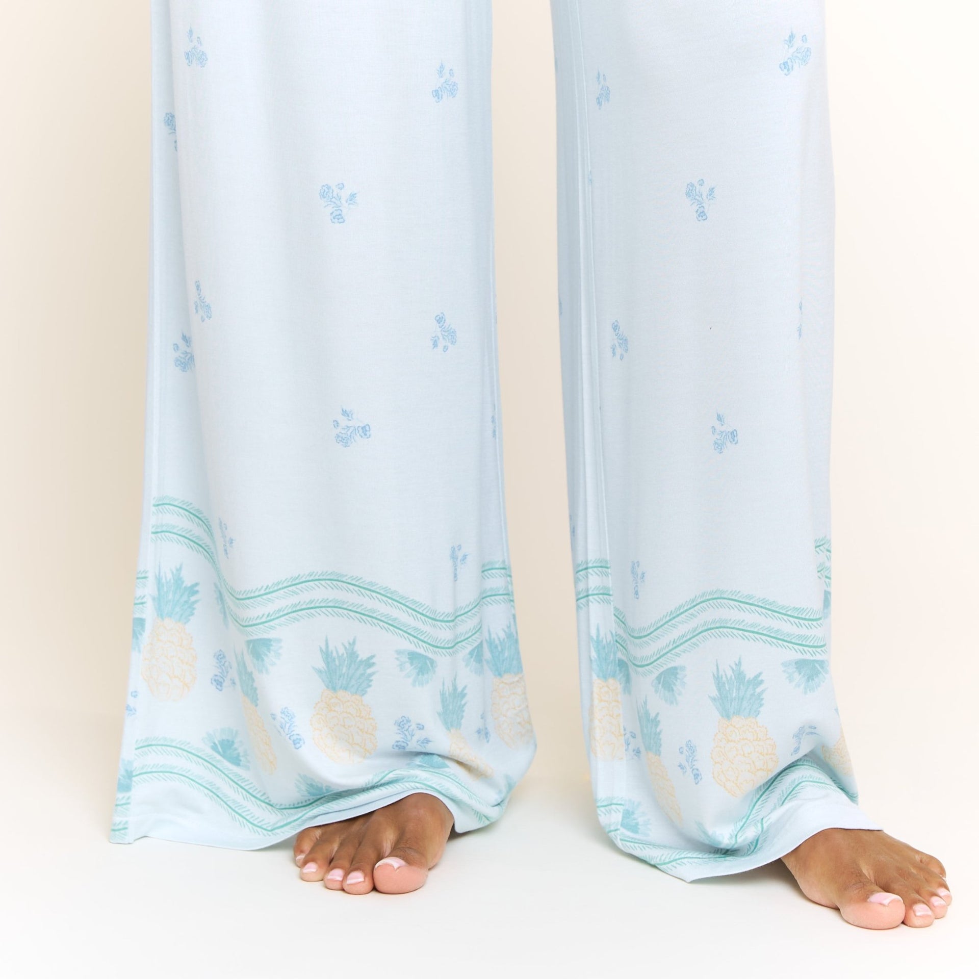 All American V Tank Pant Set in Ocean Glow Pineapple - -