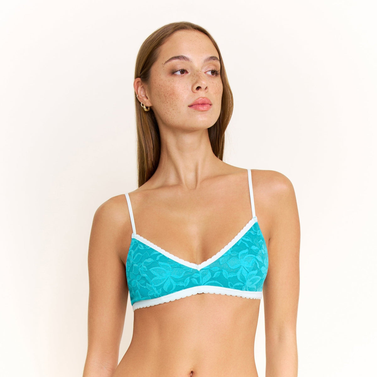 Azlin Bralette in Teal Tropic - Bras -