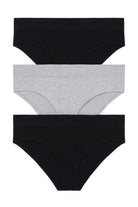 Bailey Hipster 3-Pack in Black/Heather Grey/Black - Panty -