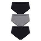 Bailey Hipster 3-Pack in Black/Heather Grey/Black - Panty - X-Large