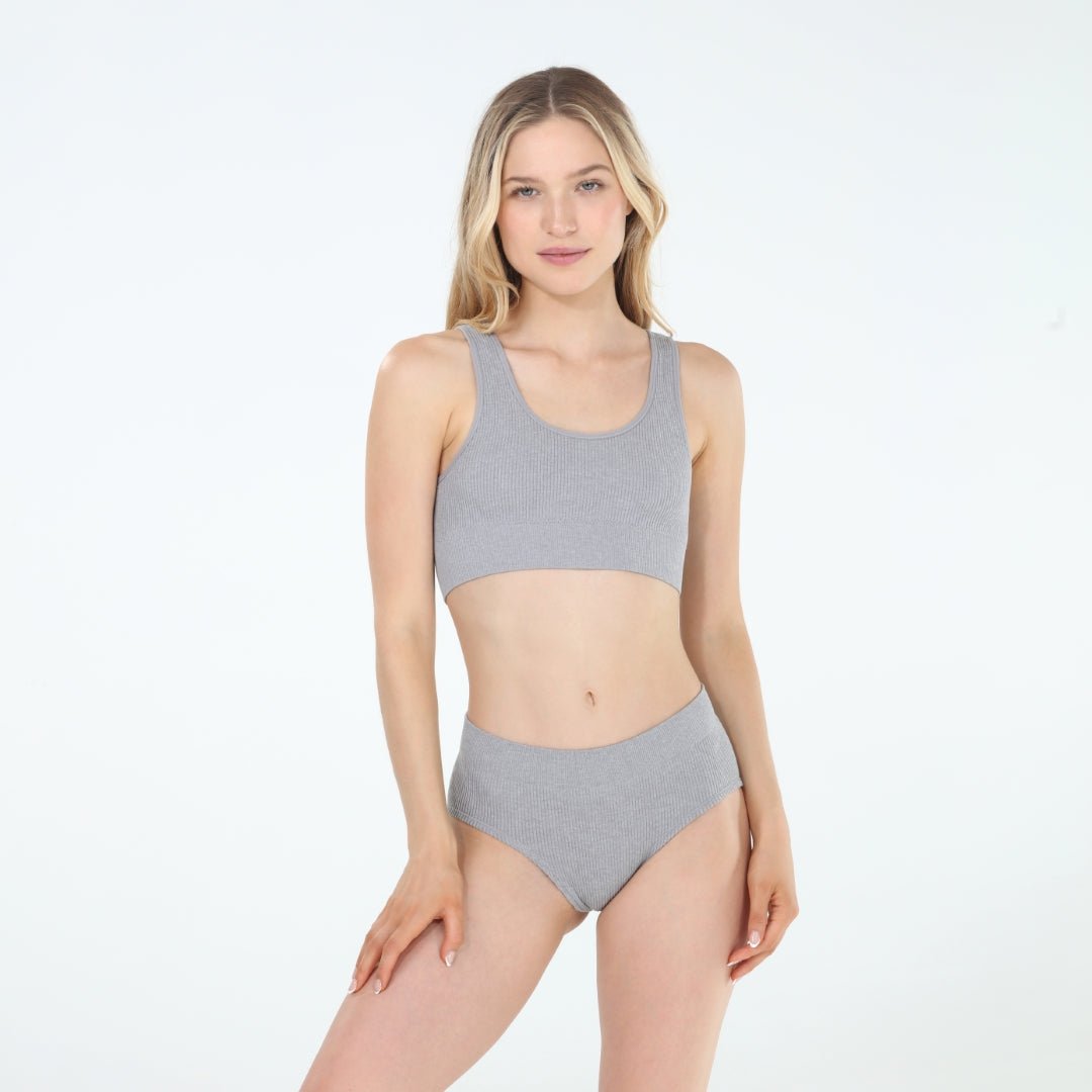 Bailey Hipster in Heather Grey - Honeydew - X - Small