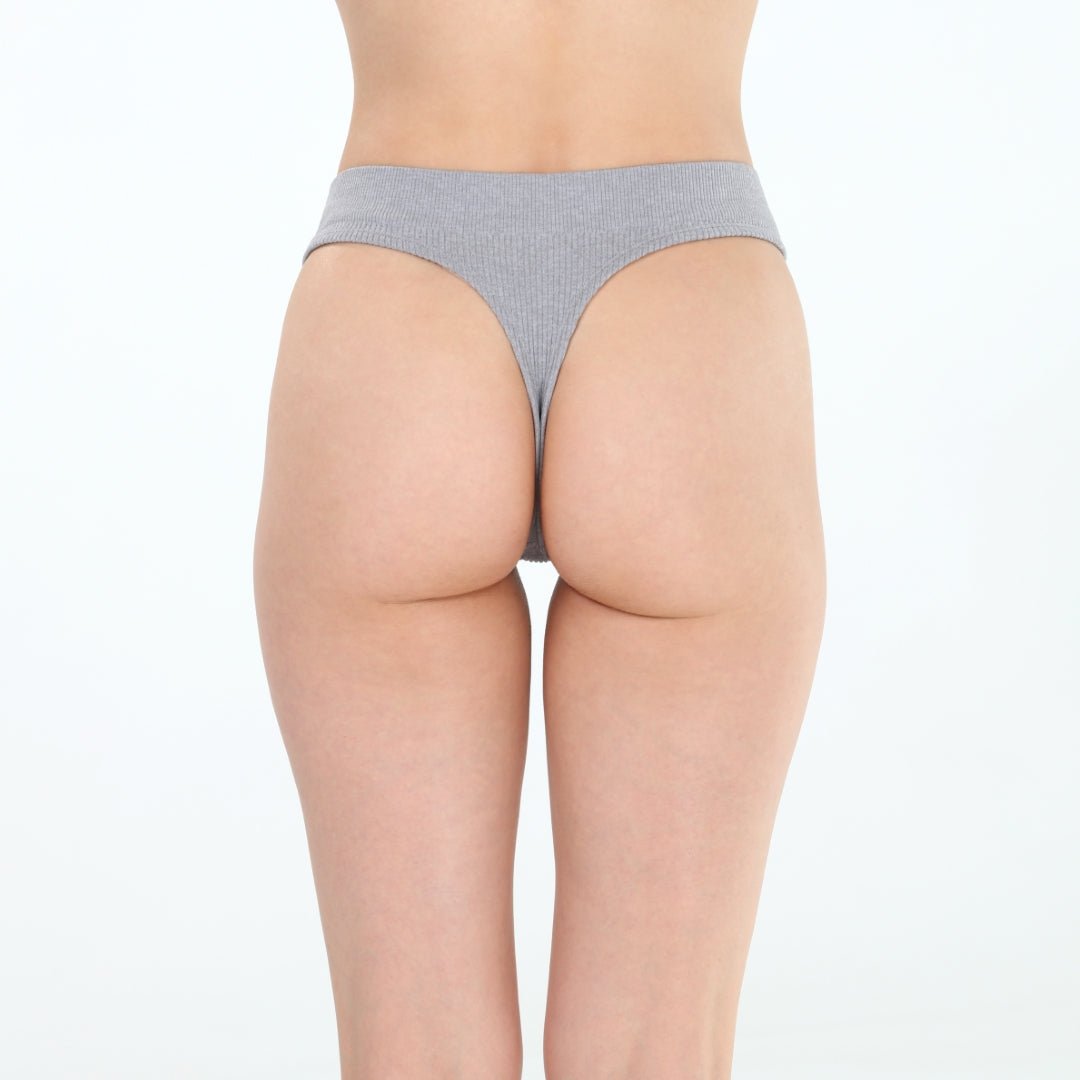 Bailey Thong in Heather Grey - Honeydew - X - Small