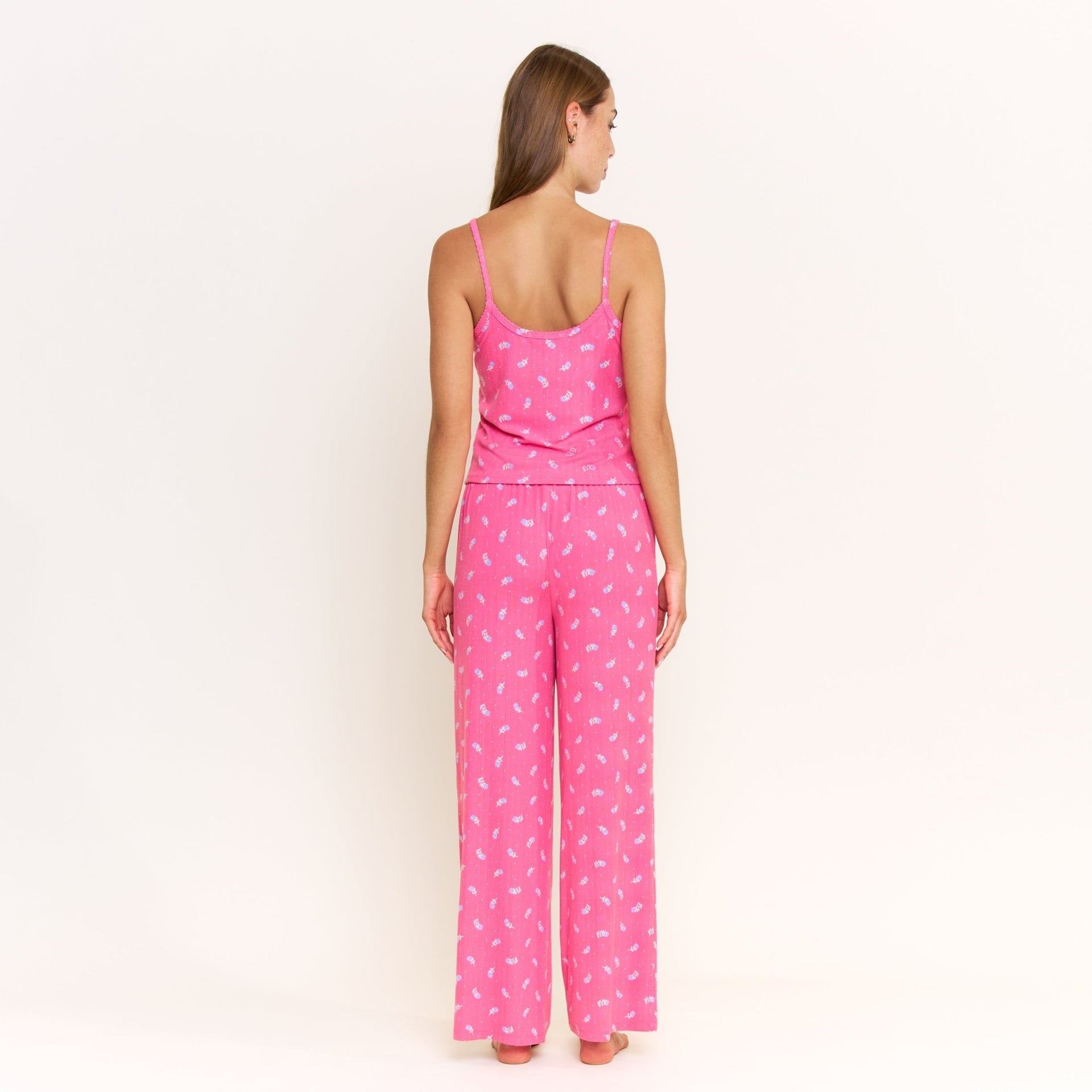 Blissful Cami Pant Set in Fuchsia Wild Rose - -