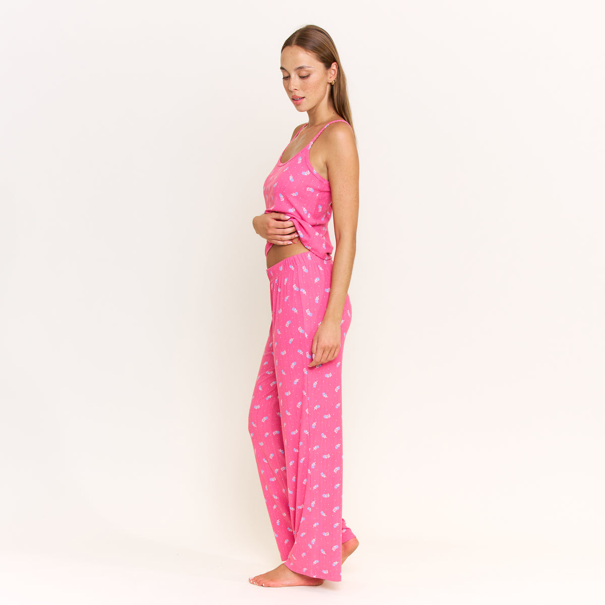 Blissful Cami Pant Set in Fuchsia Wild Rose - Sleepwear & Loungewear -