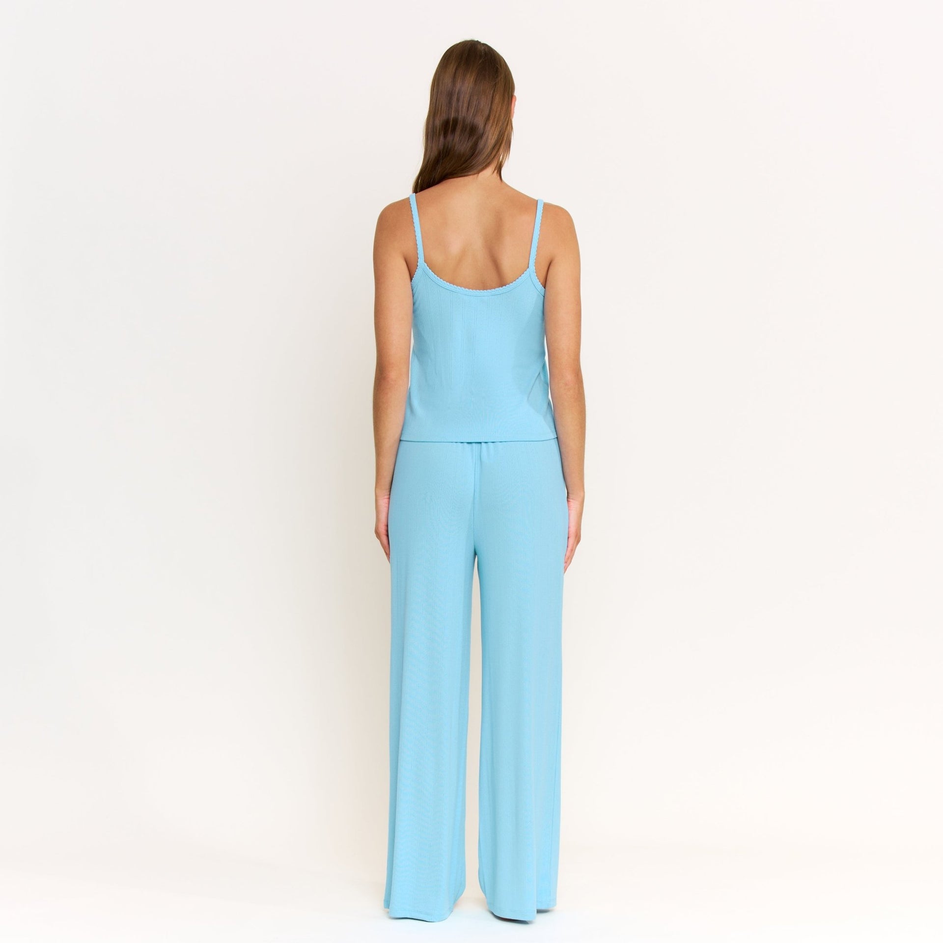 Blissful Cami Pant Set in Ocean - -
