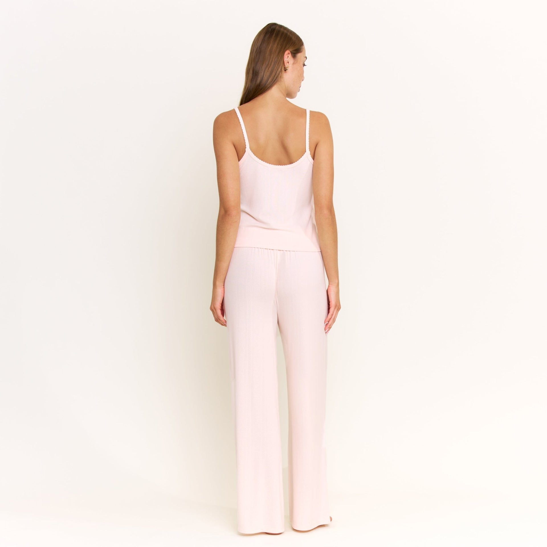 Blissful Cami Pant Set in Peach Sorbet - -