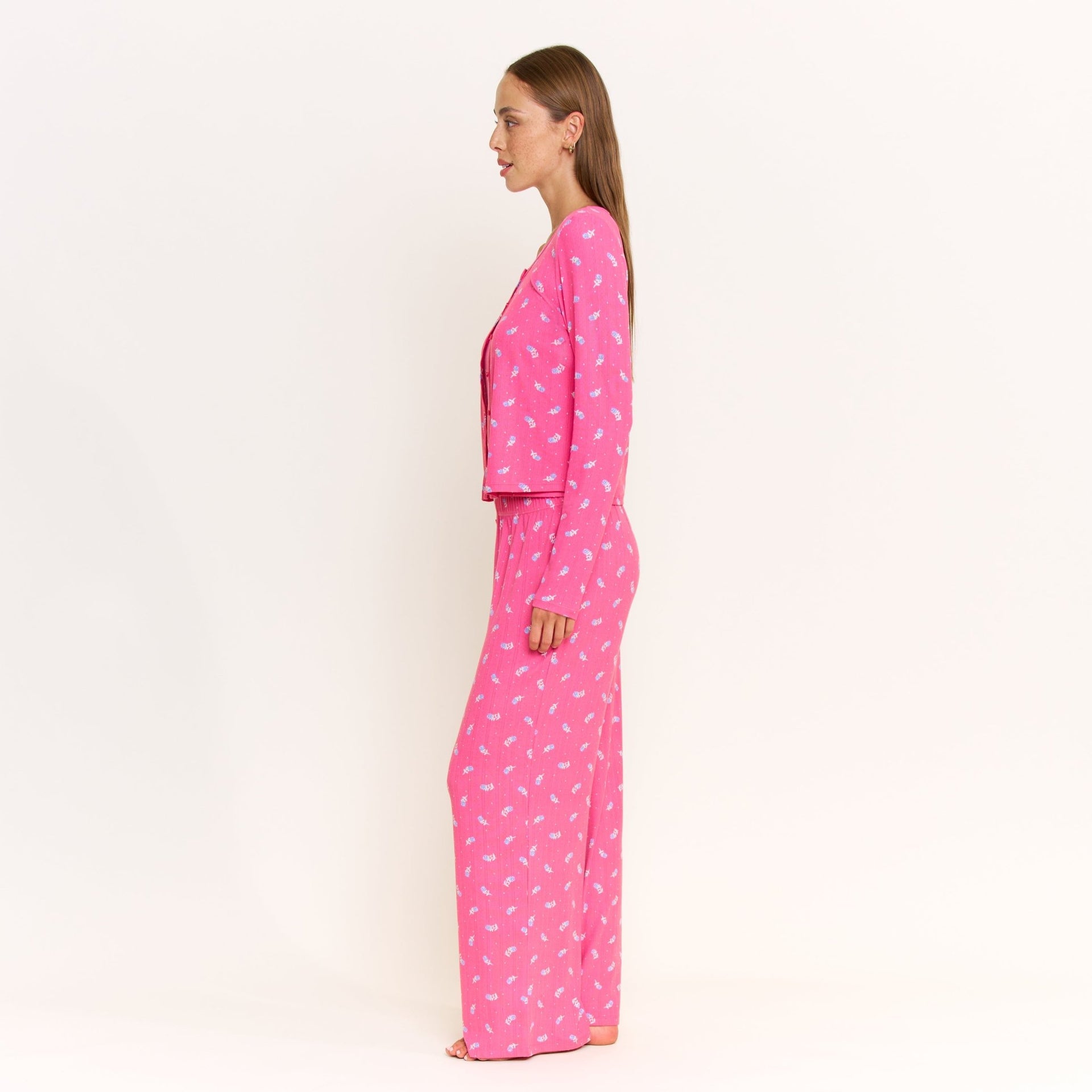 Blissful Cardigan in Fuchsia Wild Rose - -