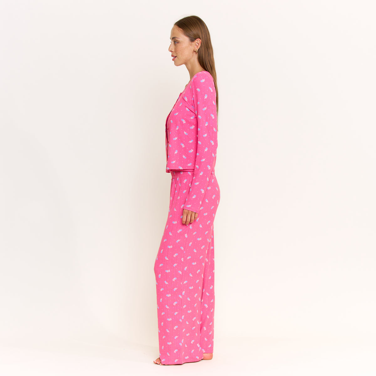 Blissful Cardigan in Fuchsia Wild Rose - Sleepwear & Loungewear -