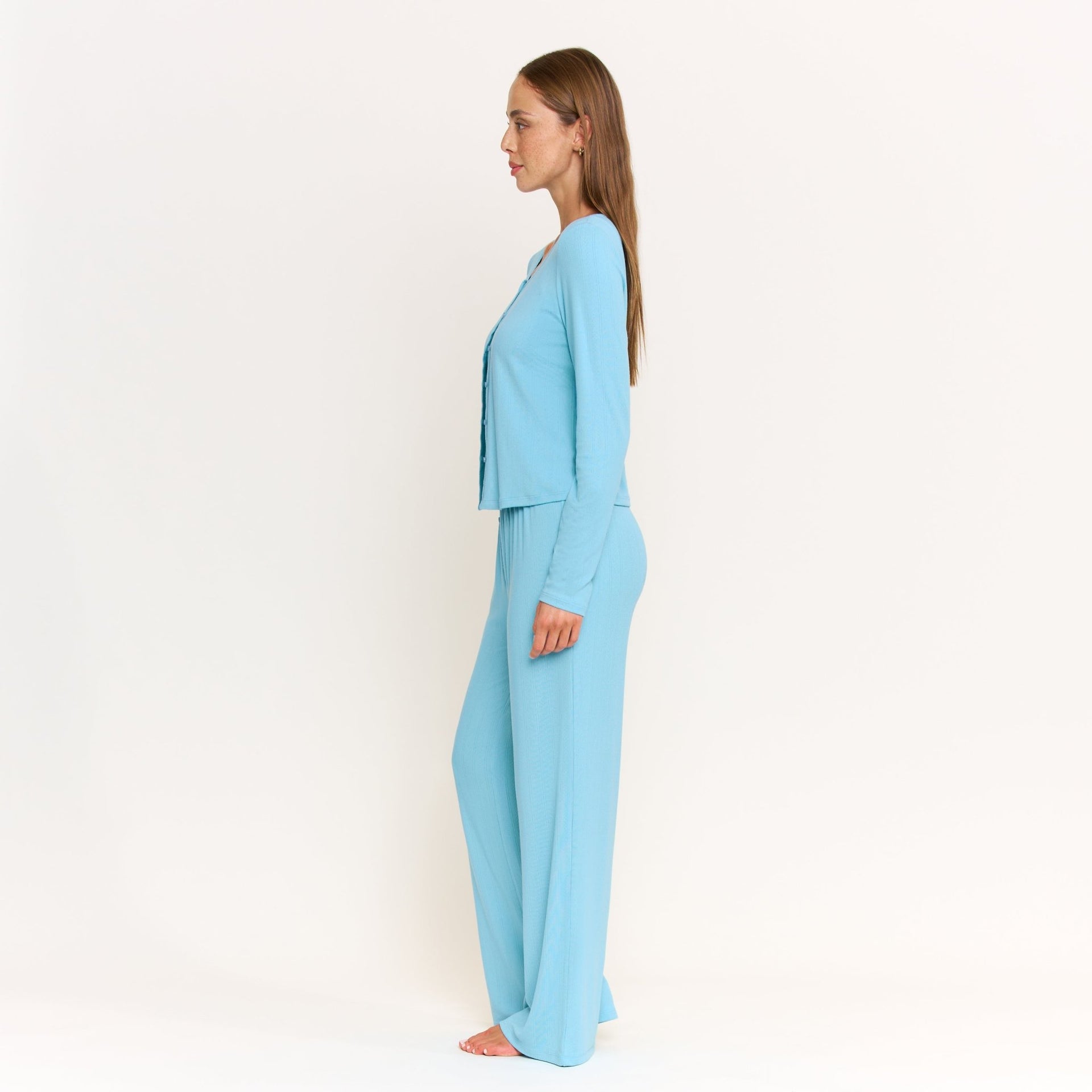 Blissful Cardigan in Ocean - -