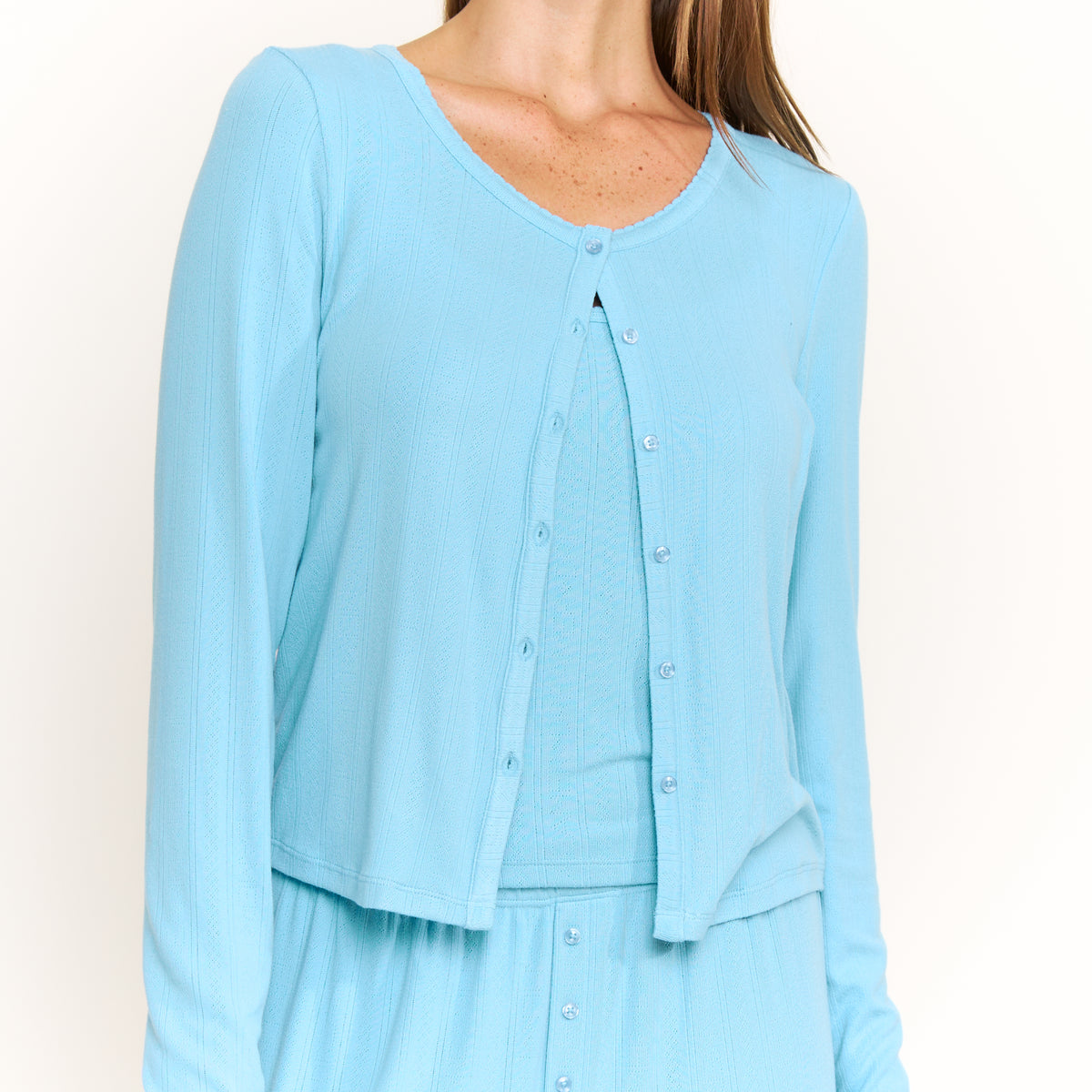 Blissful Cardigan in Ocean - Sleepwear & Loungewear -
