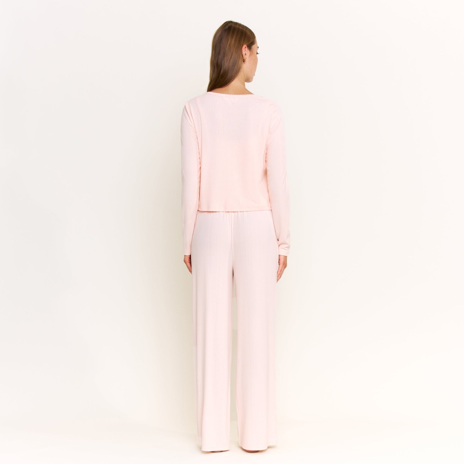 Blissful Cardigan in Peach Sorbet - -