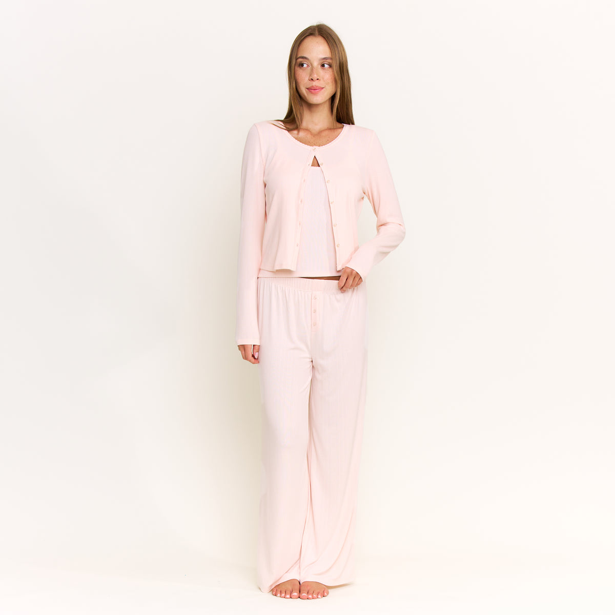 Blissful Cardigan in Peach Sorbet - Sleepwear & Loungewear -