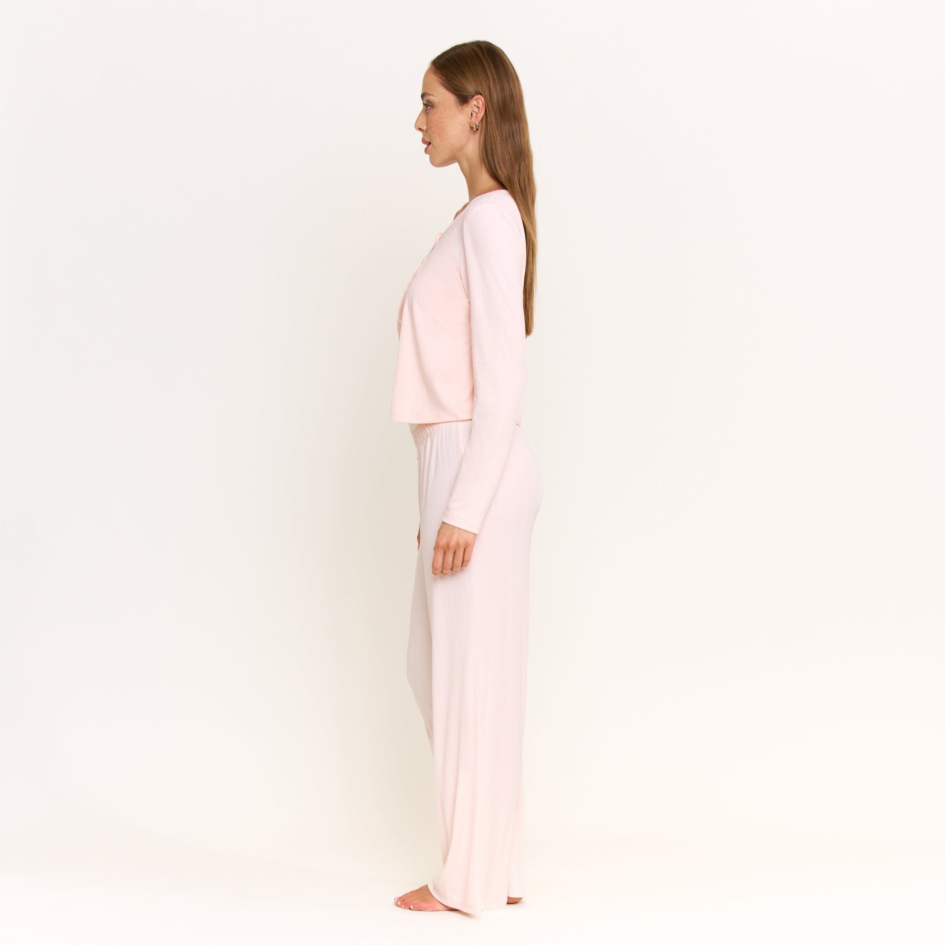 Blissful Cardigan in Peach Sorbet - -