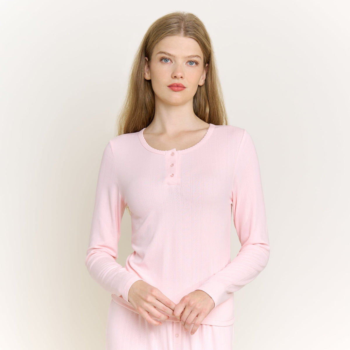 Blissful Long Henley Set in Flora - Sleepwear & Loungewear -