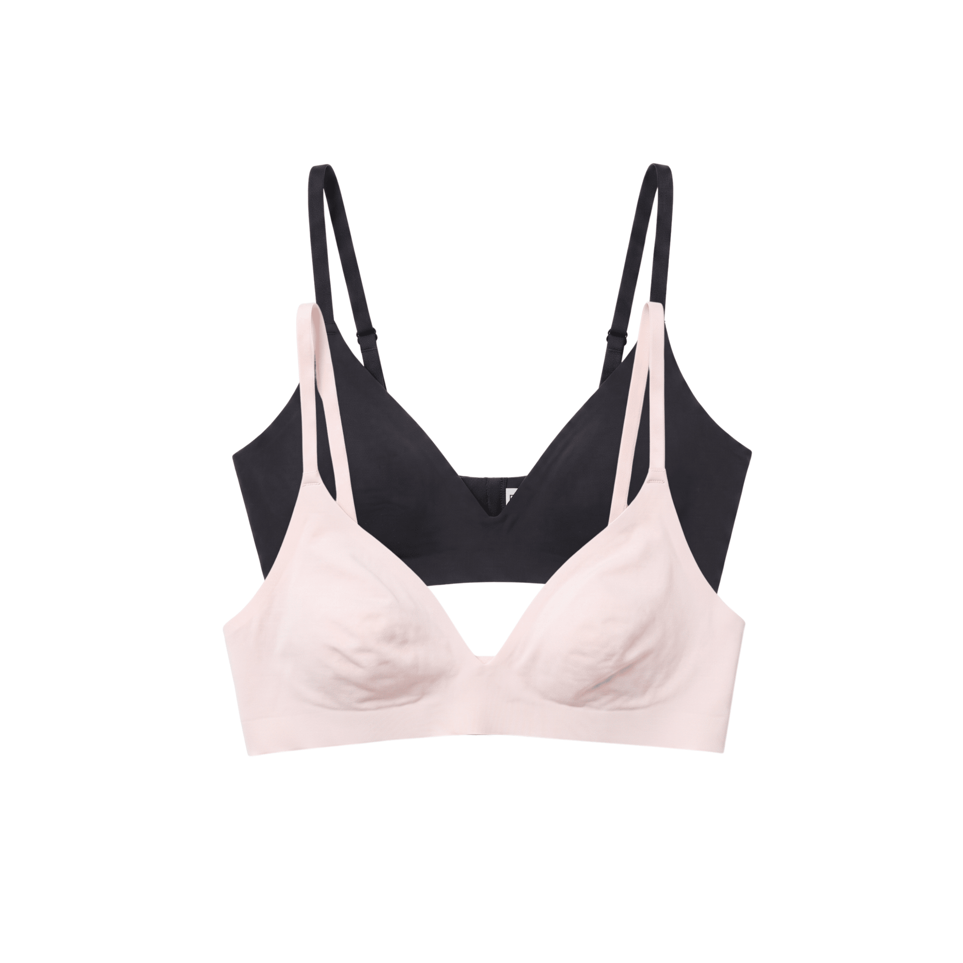 Breeze Luxe Bralette 2-Pack in Black & Ballet Slipper - -