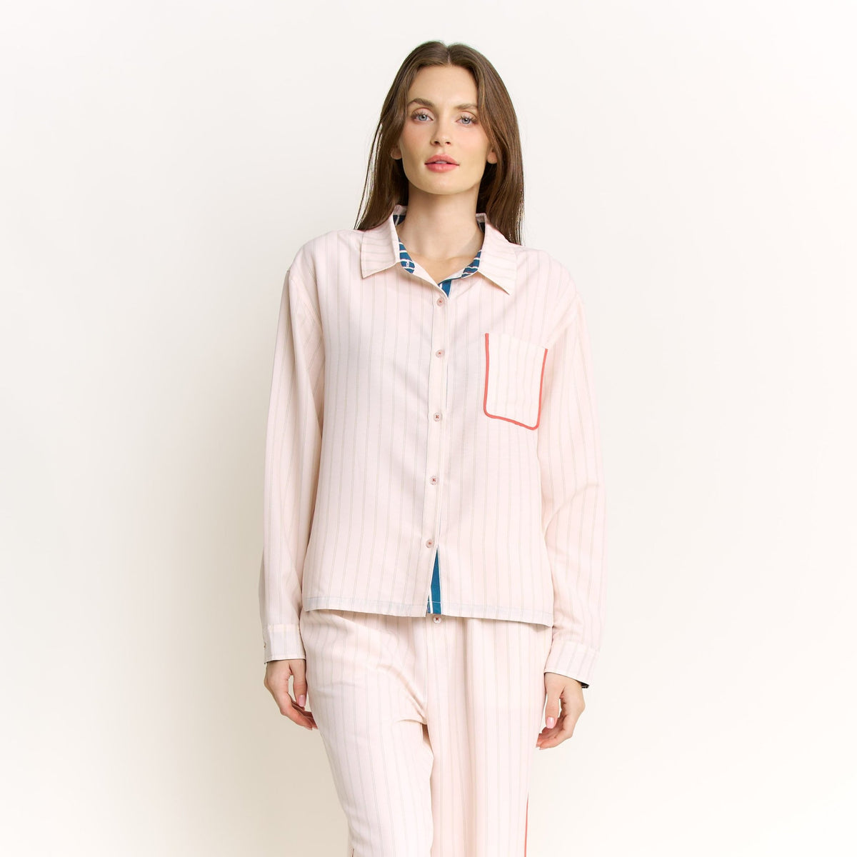 Brunch Date Long Sleeve in Flora Stripe - Sleepwear & Loungewear - XL