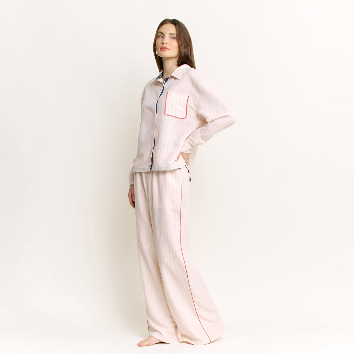 Brunch Date Pant in Flora Stripe - Sleepwear & Loungewear -