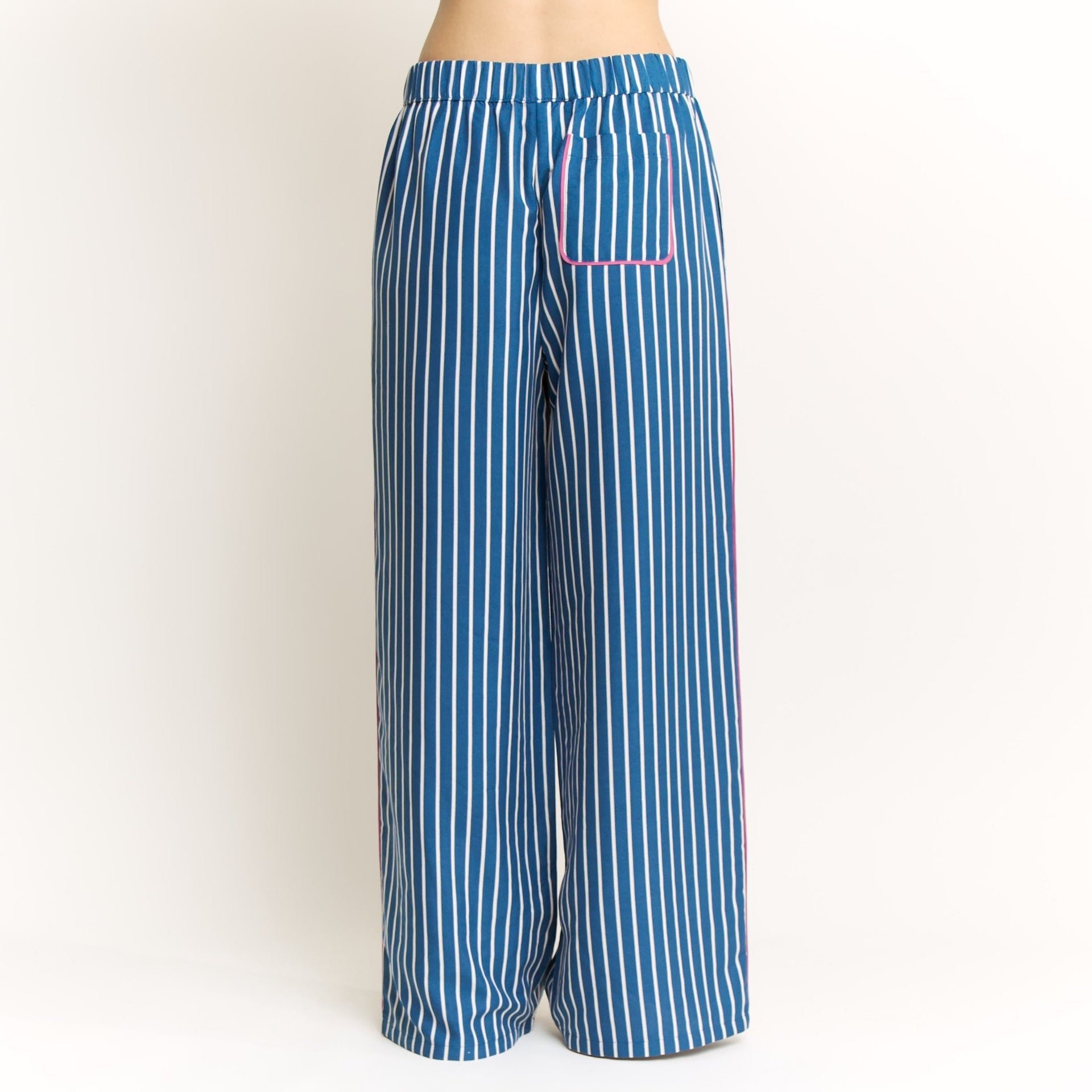Brunch Date Pant in Pacific Stripe - Honeydew - XS