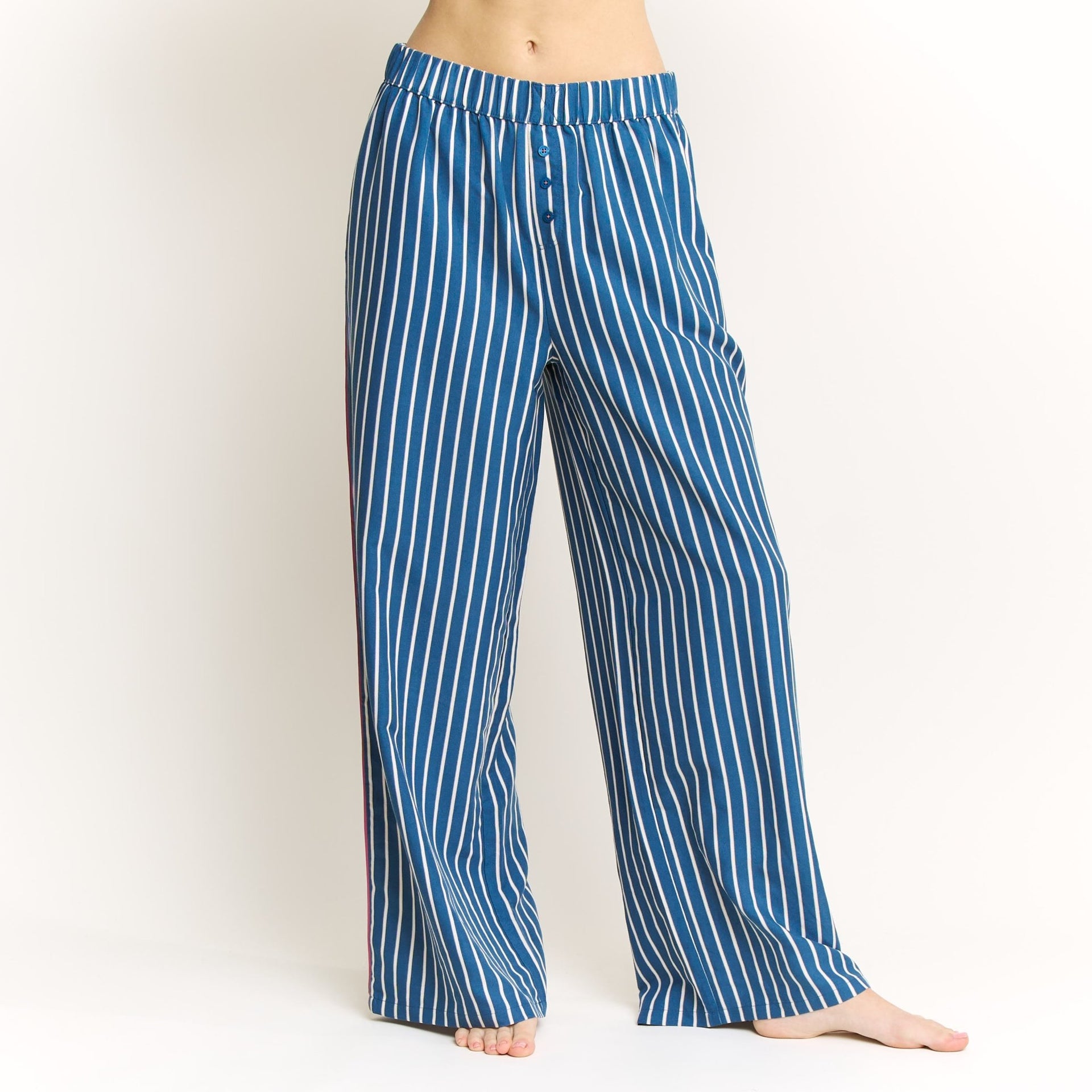 Brunch Date Pant in Pacific Stripe - Honeydew - XS