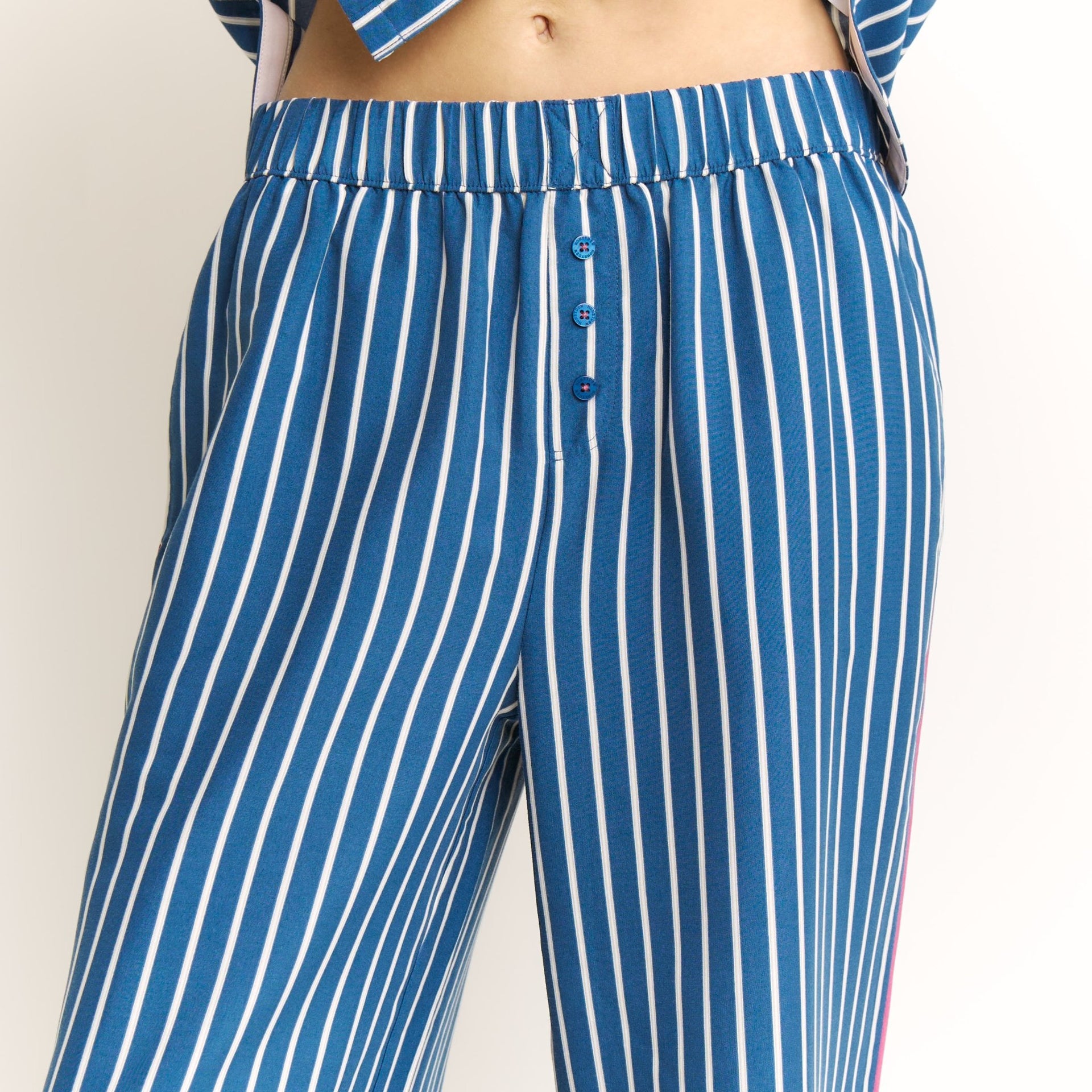 Brunch Date Pant in Pacific Stripe - Honeydew - XS