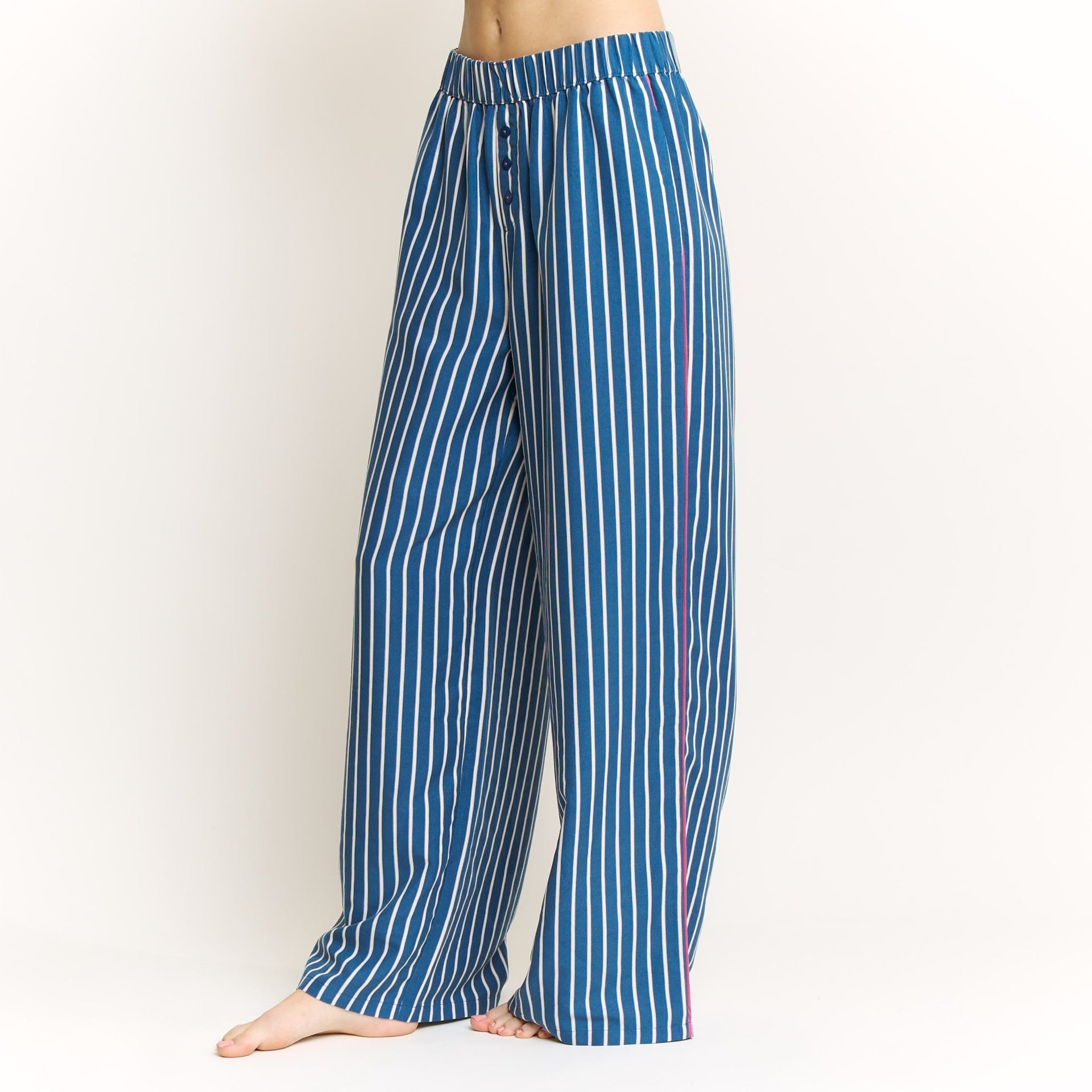 Brunch Date Pant in Pacific Stripe - Honeydew - XS