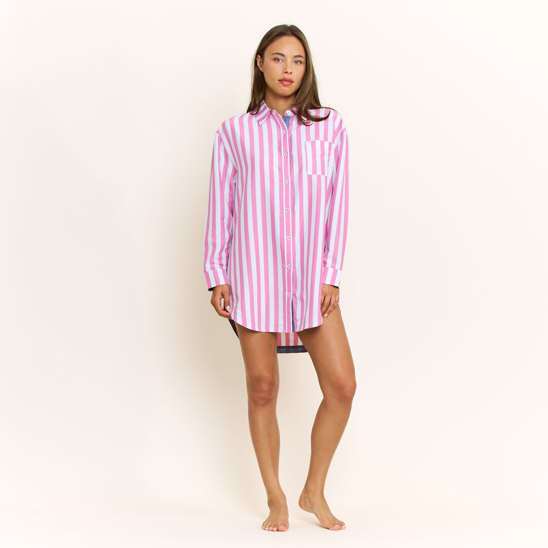 Brunch Date Sleepshirt in Drift Stripe - - XL