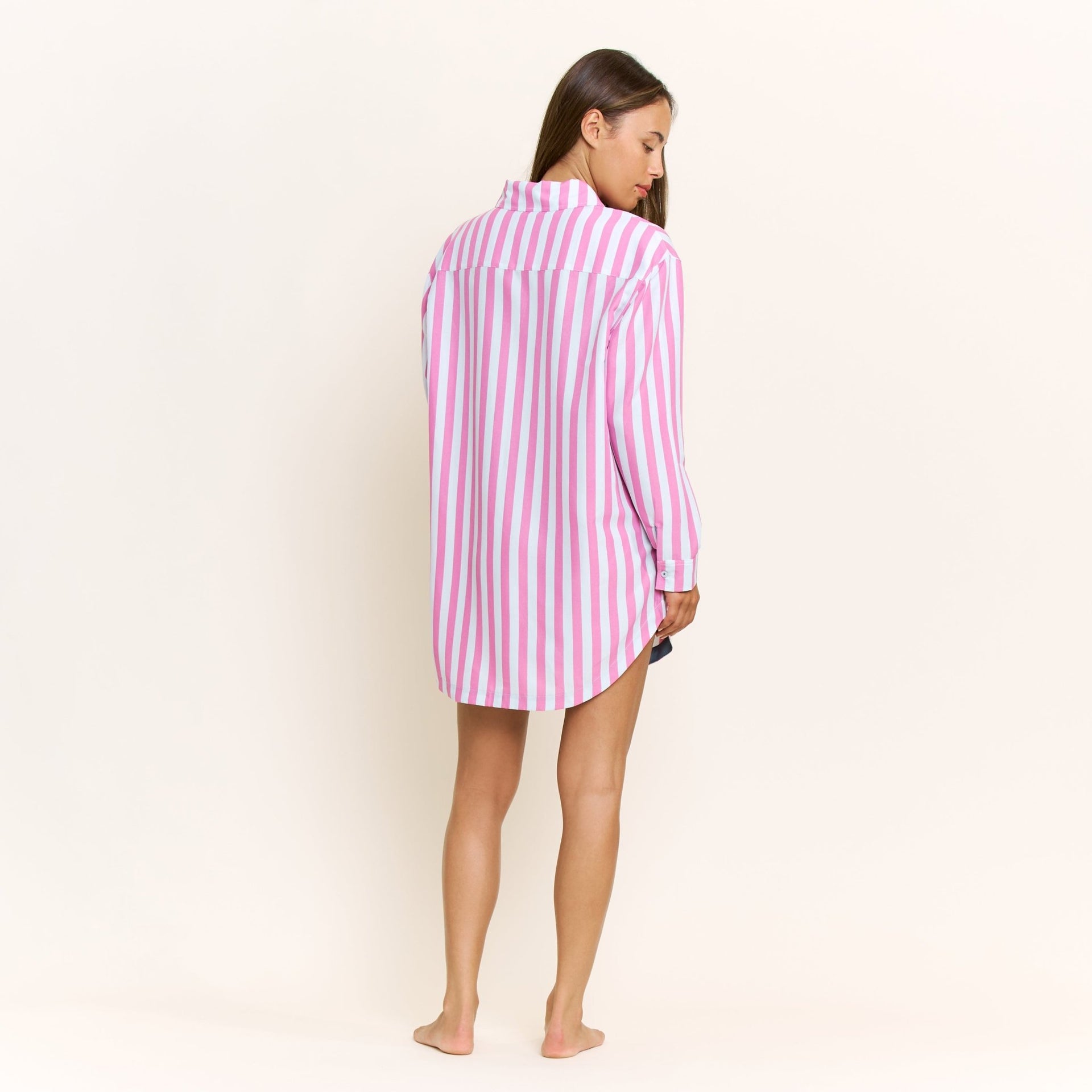 Brunch Date Sleepshirt in Drift Stripe - -