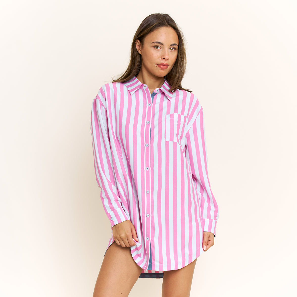 Brunch Date Sleepshirt in Drift Stripe - Sleepwear & Loungewear -