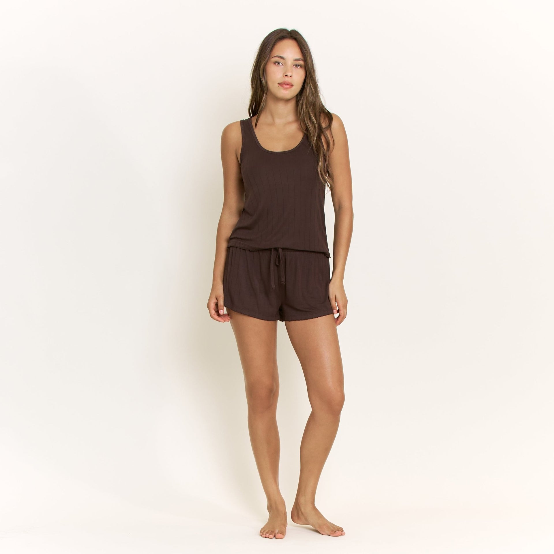 Cloud Modal Short in Chocolate - Honeydew - XS