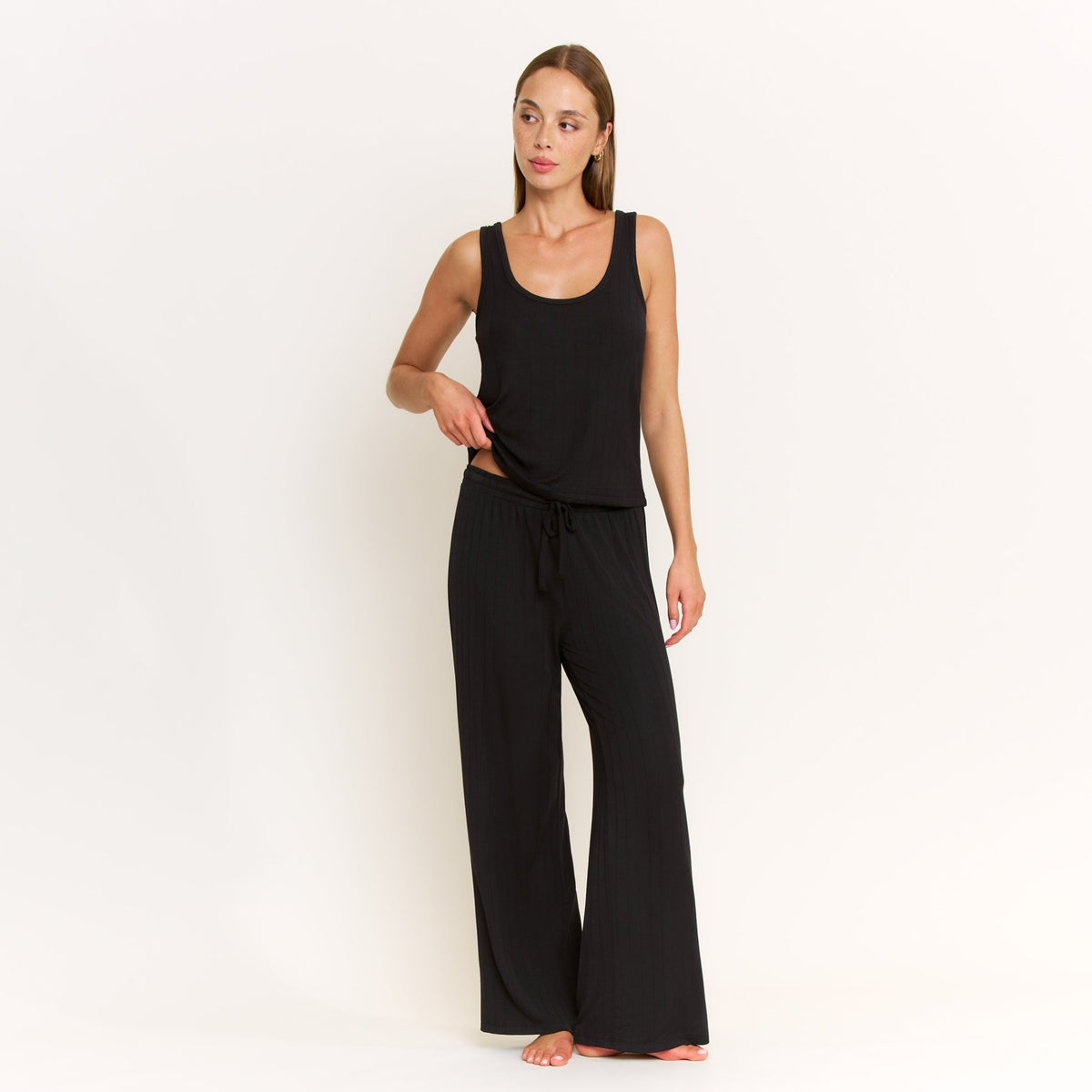 Cloud Modal Tank in Black - Sleepwear & Loungewear -