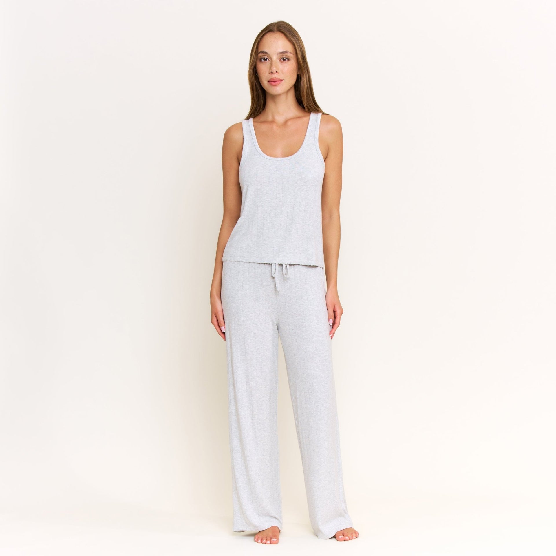 Cloud Modal Tank in Heather Grey - -