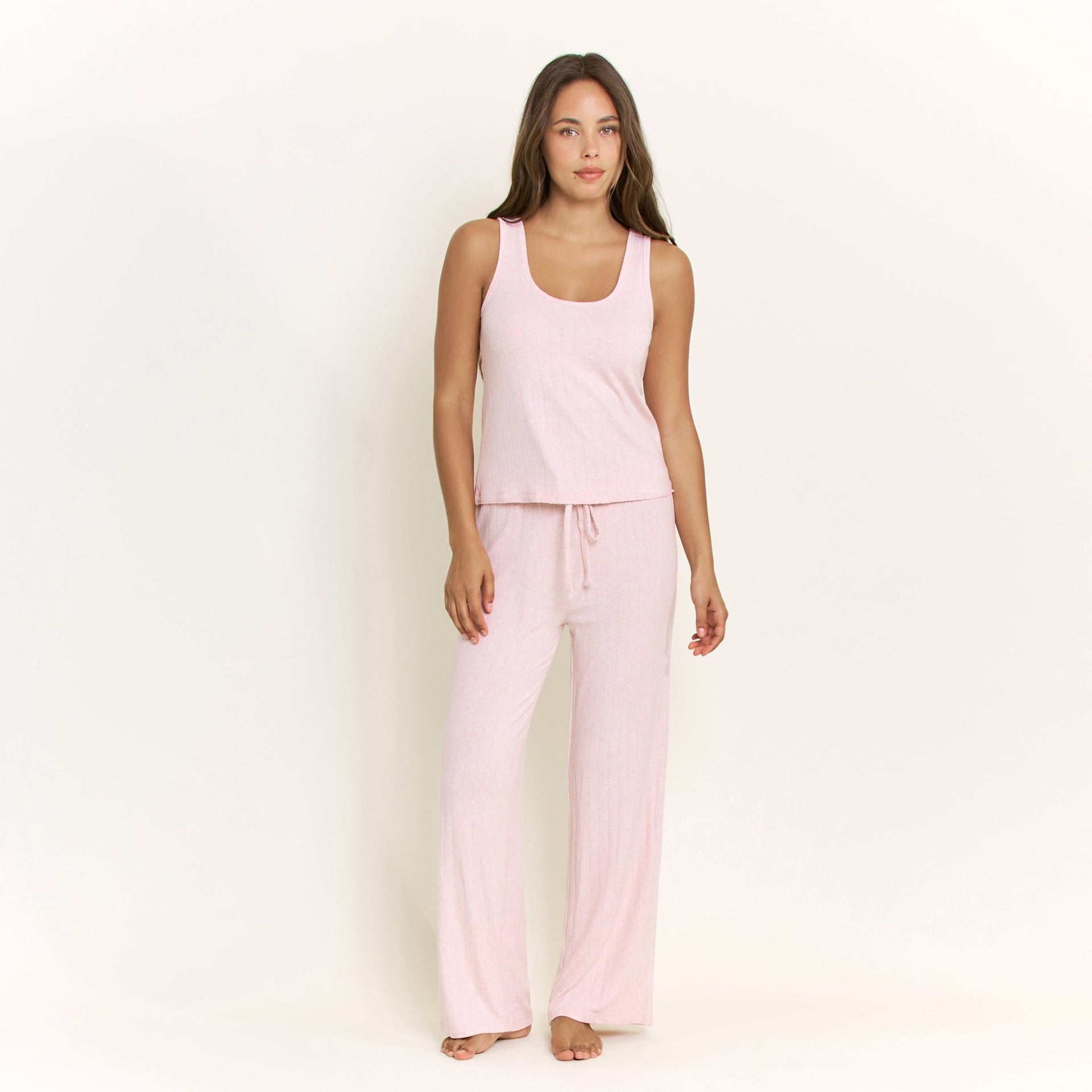 Cloud Modal Tank in Heather Rose Quartz - Honeydew - XS