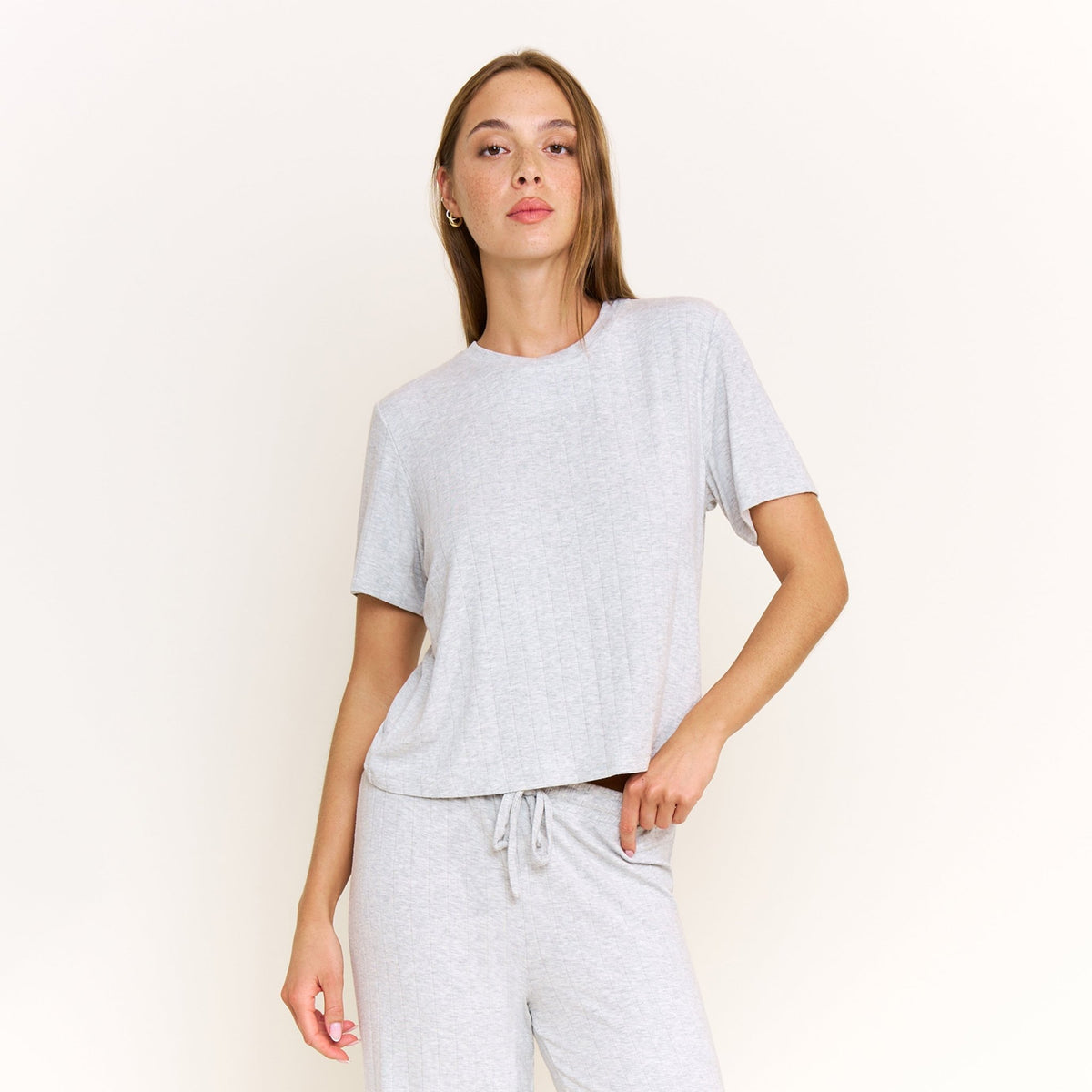 Cloud Modal Tee in Heather Grey - Sleepwear & Loungewear - XL