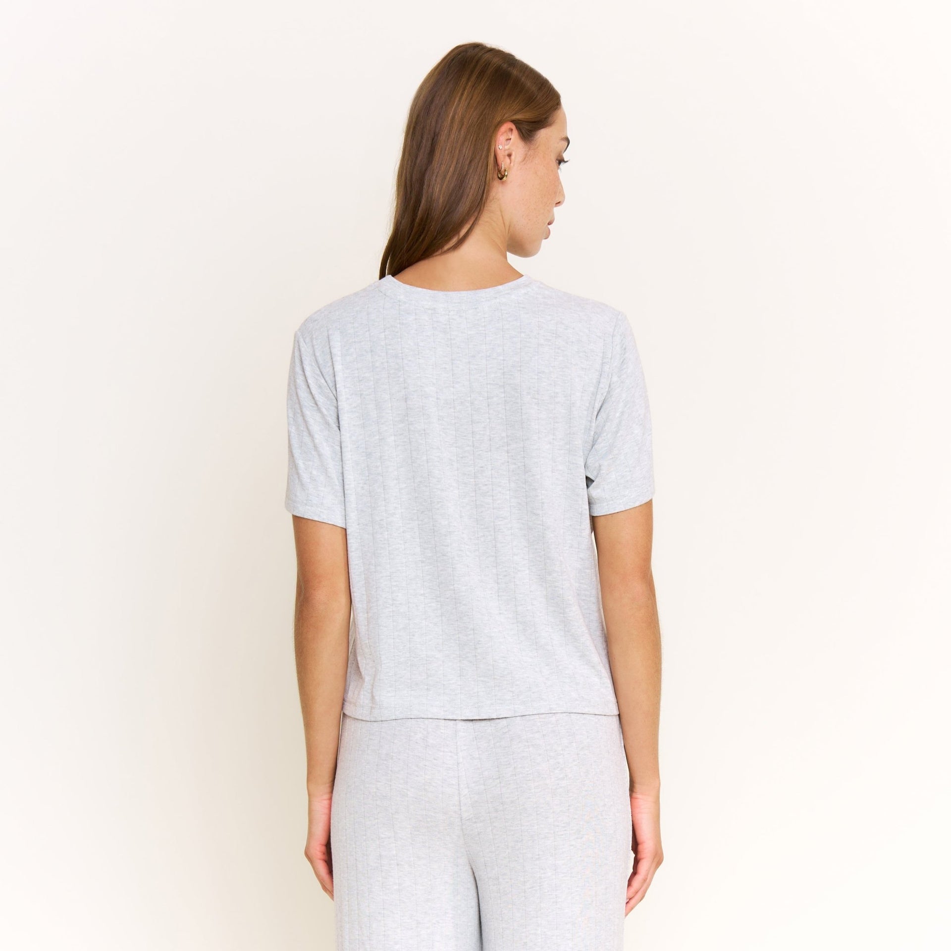 Cloud Modal Tee in Heather Grey - -