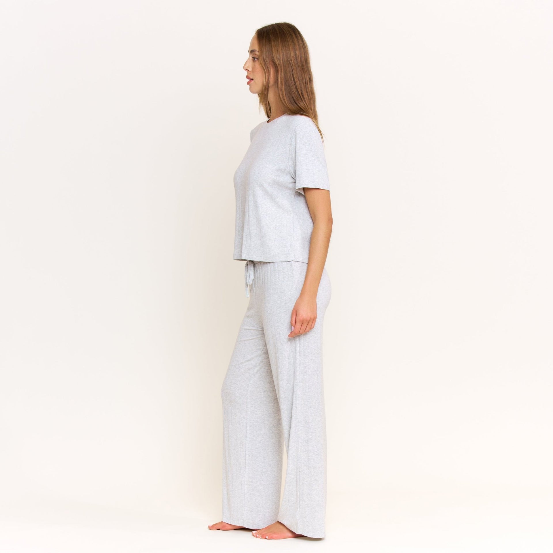 Cloud Modal Tee in Heather Grey - -