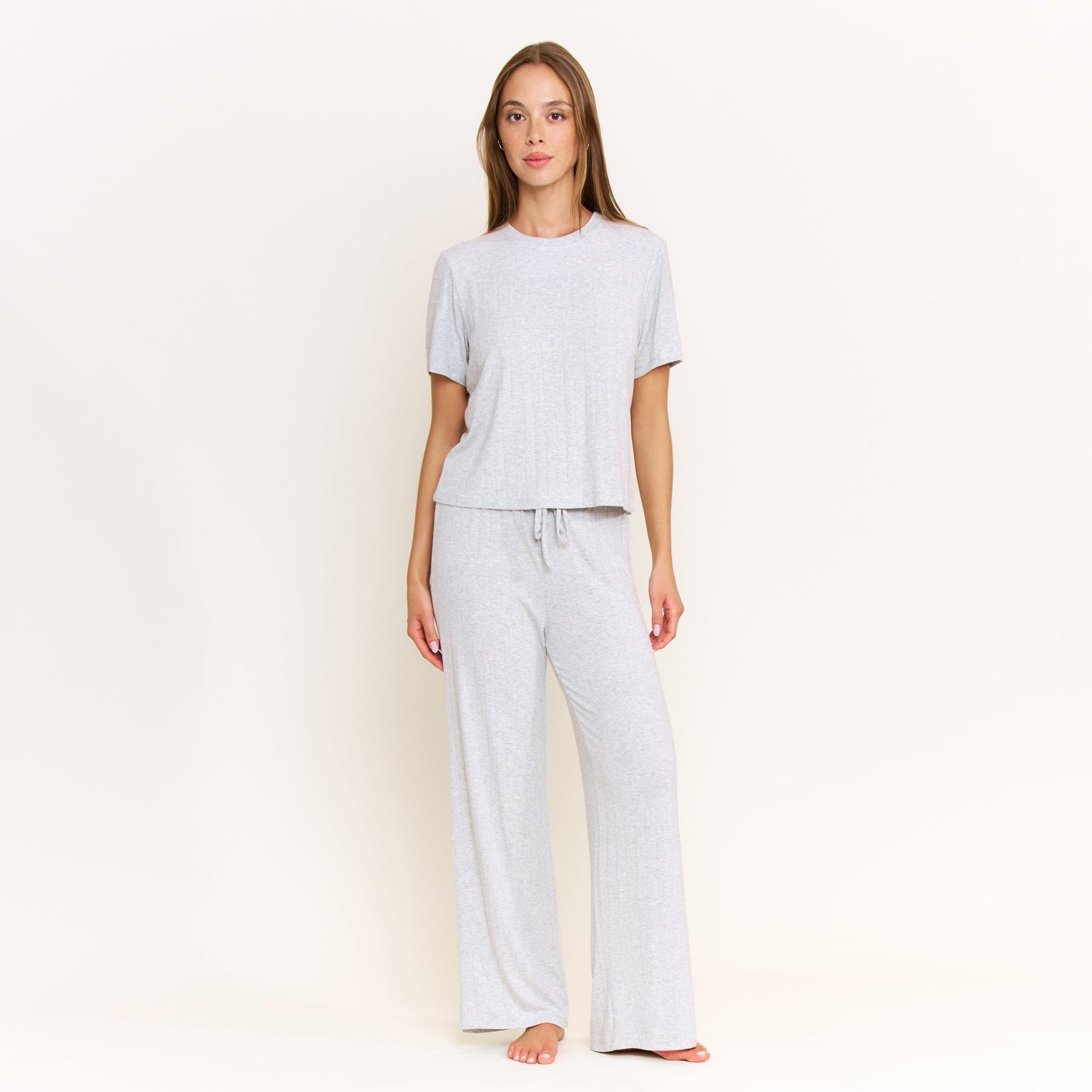 Cloud Modal Tee in Heather Grey - -