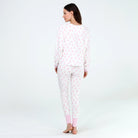 Cuddle Crew Rib Jersey PJ Set in Ivory Trees - Sleepshirt+Pants -