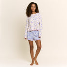 Cuddle Crew Short Set in Renewal Mix Floral - Shortie Set - XL