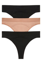 Cyrus Thong 3-Pack in Black/Bon Bon/Black - Thong - X-Large