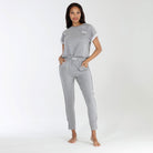 Day Trip Lounge Set In Heather Grey - Loungewear - X-Large