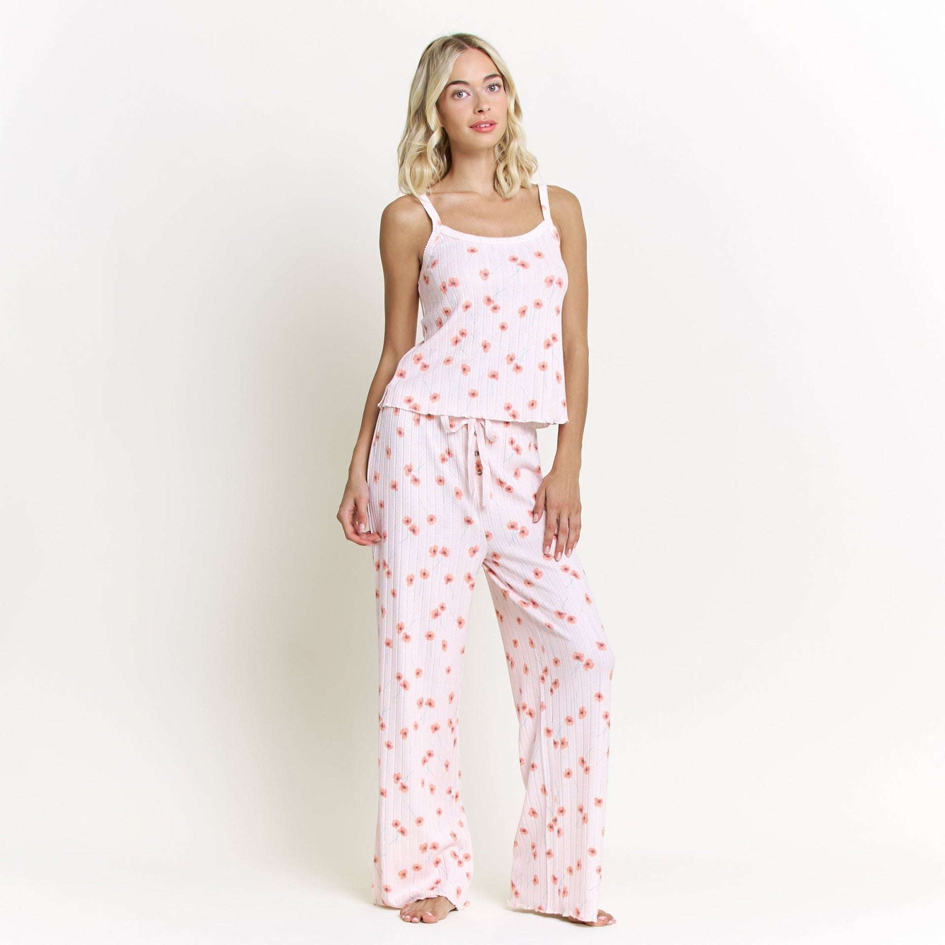 Daylight Cami Pant Set in Poppies - Loungewear - XL