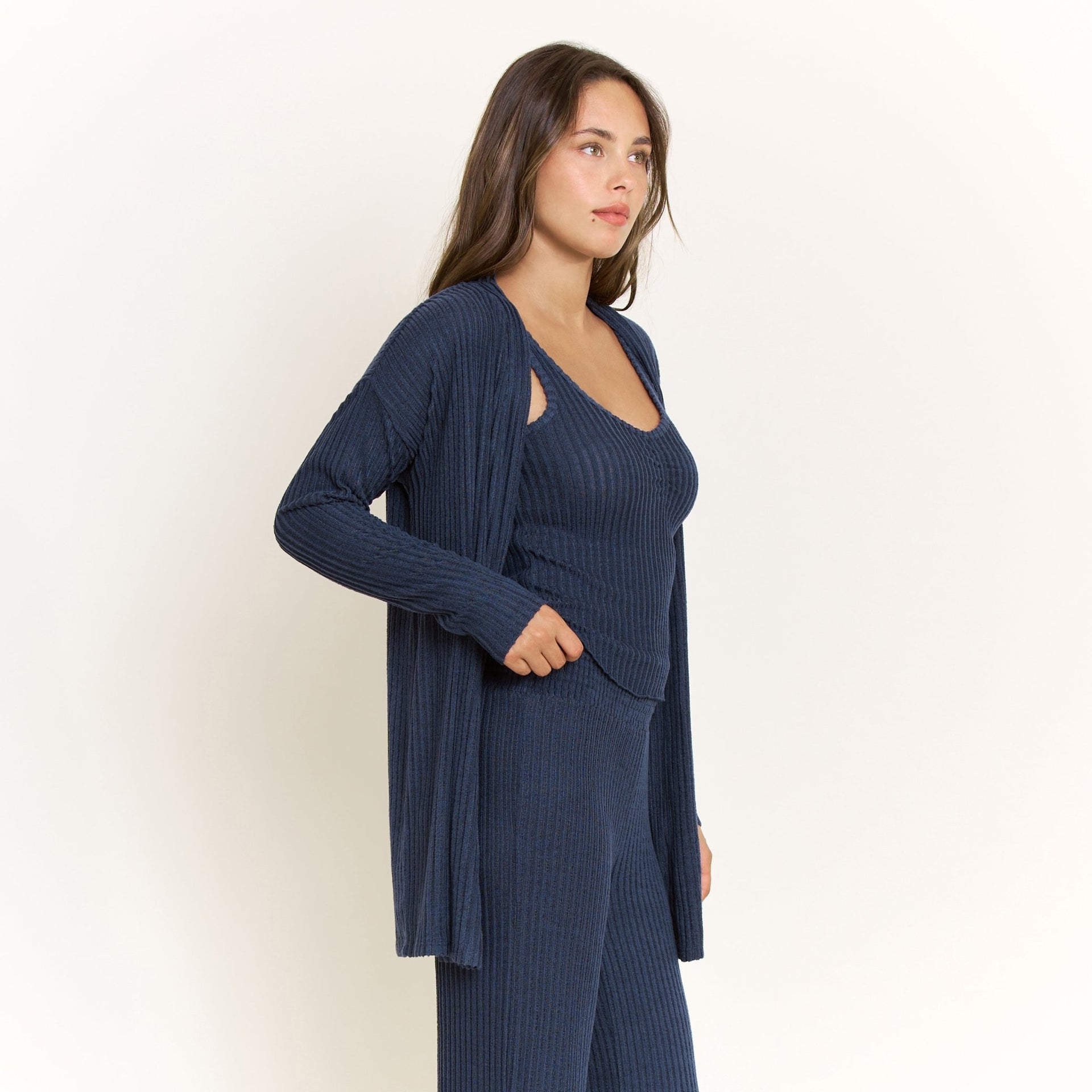Dream Cloud Cardigan in Midnight - Honeydew - XS/S
